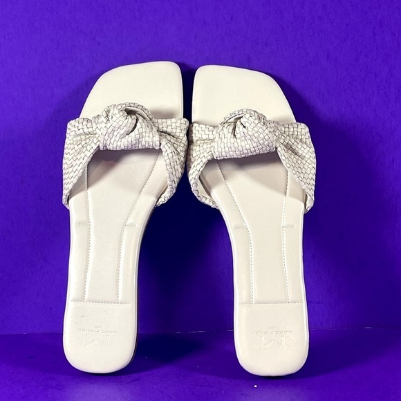 Marc Fisher White Marlon Slide Sandal Women's Shoe Size 9.5-NEW - Picture 1 of 8
